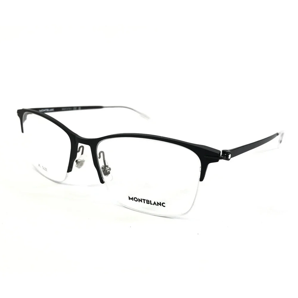 Montblanc Eyeglasses Frames MB0284OA 004 Black Square Asian Fit 56-18-145